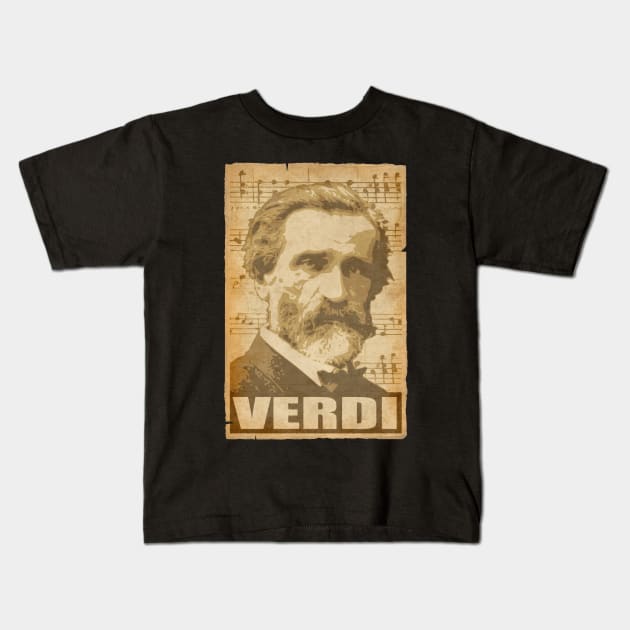 Giuseppe Verdi Hope Kids T-Shirt by Nerd_art